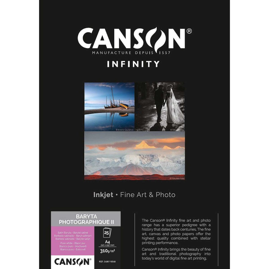 Canon Canson Infinity Baryta Photographique Ii 310 G/M A4 - 25 Fogli Carta