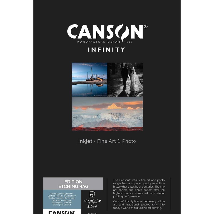 Canon Canson Infinity Edition Etching Rag 310 G/M A3 Plus - 25 Fogli Carta