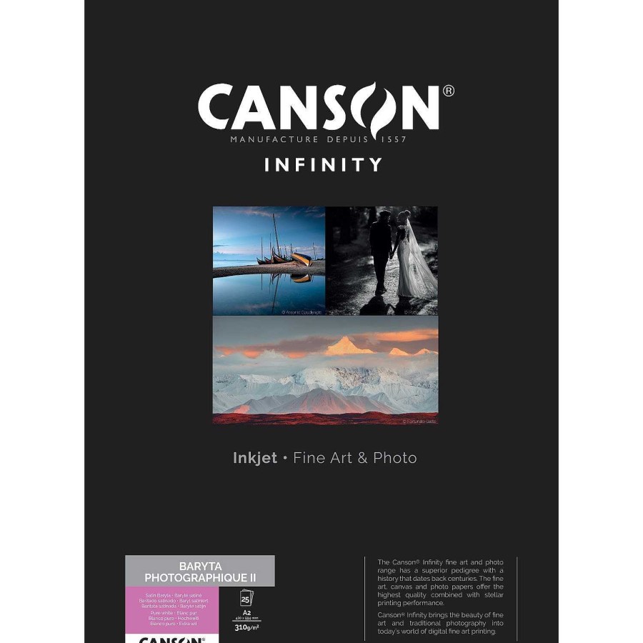 Canon Canson Infinity Baryta Photographique Ii 310 G/M A2 - 25 Fogli Carta