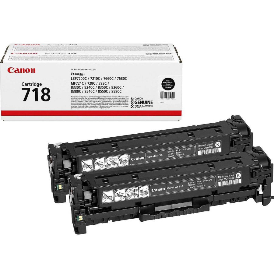 Canon Cartuccia Toner Nero Canon 718Vp (Confezione Doppia) Toner