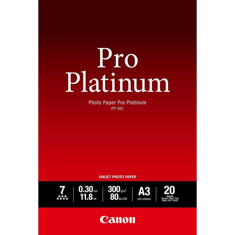 Canon Carta Fotografica Canon Pro Platinum Pt-101 A3 - 20 Fogli Carta