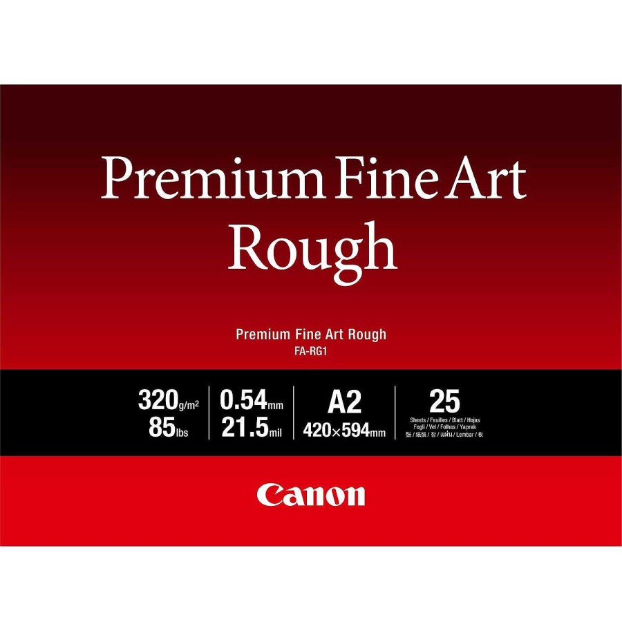 Canon Carta Canon Premium Fine Art Rough Fa-Rg1 A2, 25 Fogli Carta