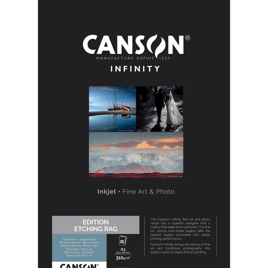 Canon Canson Infinity Edition Etching Rag 310 G/M A3 - 25 Fogli Carta