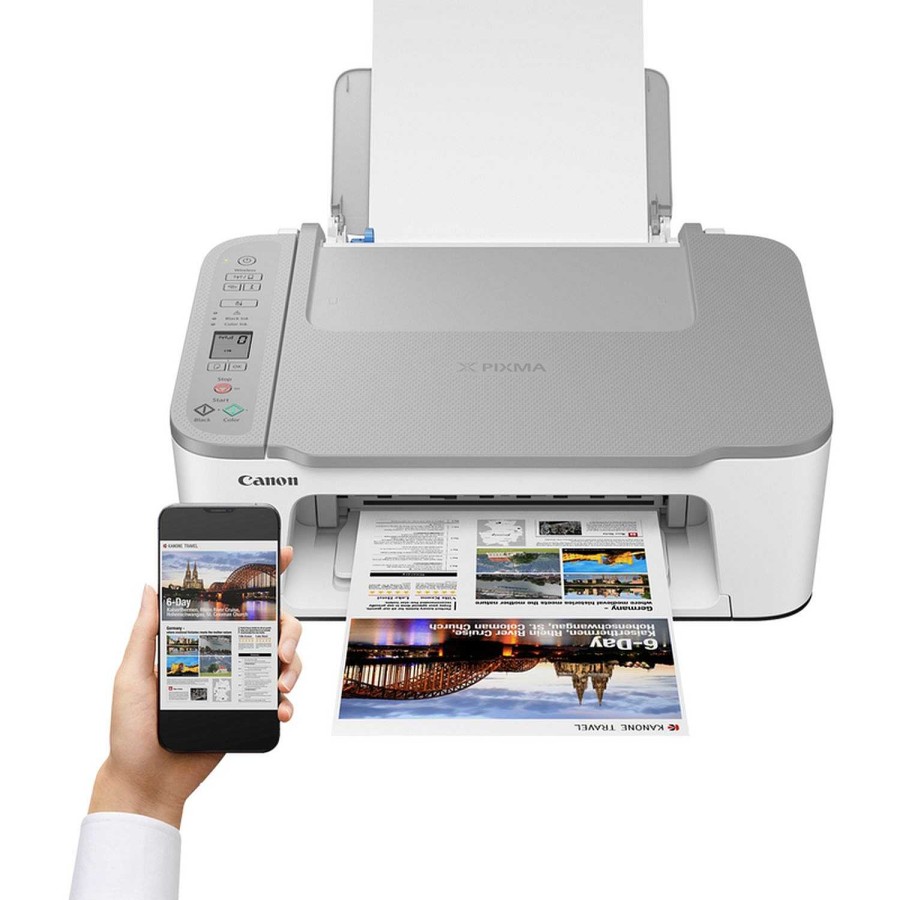 Canon Stampante Fotografica Wireless Inkjet A Colori 3 In 1 Canon Pixma Ts3551I, Bianco Stampanti Per La Casa