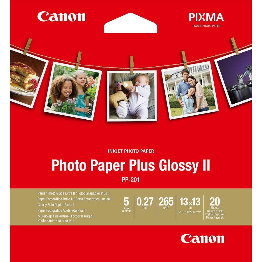 Canon Carta Fotografica Canon Plus Glossy Ii Pp-201 5X5" - 20 Fogli Carta