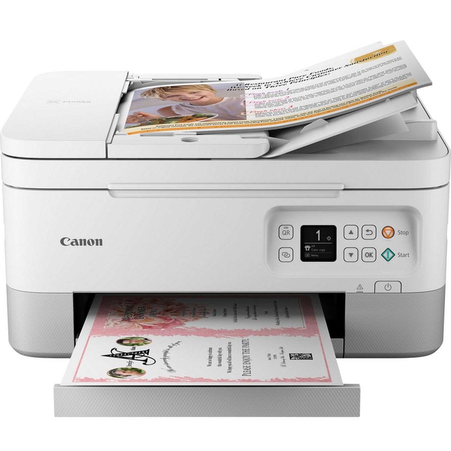 Canon Stampante Fotografica Wireless Inkjet A Colori 3 In 1 Canon Pixma Ts7451I, Bianco Stampanti Per La Casa