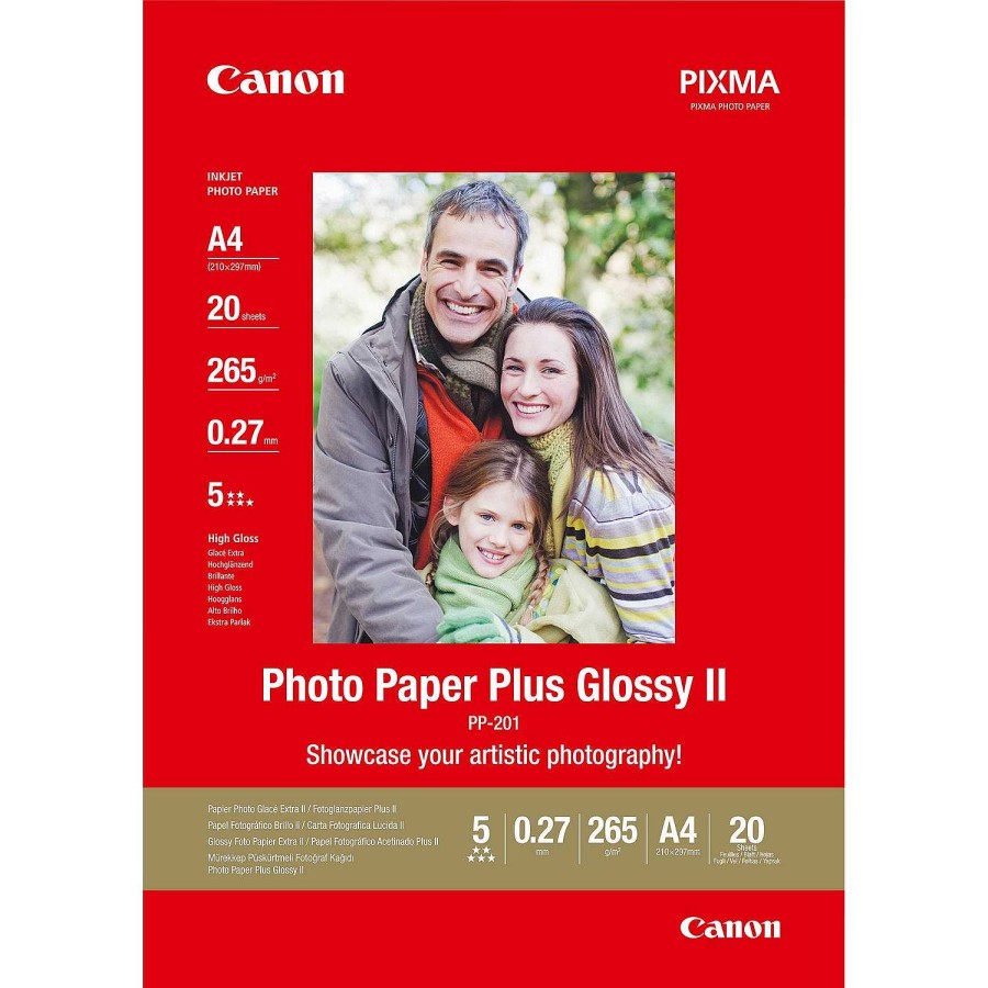 Canon Canon Carta Fotografica Plus Glossy Ii Pp-201 A4 - 20 Fogli Carta