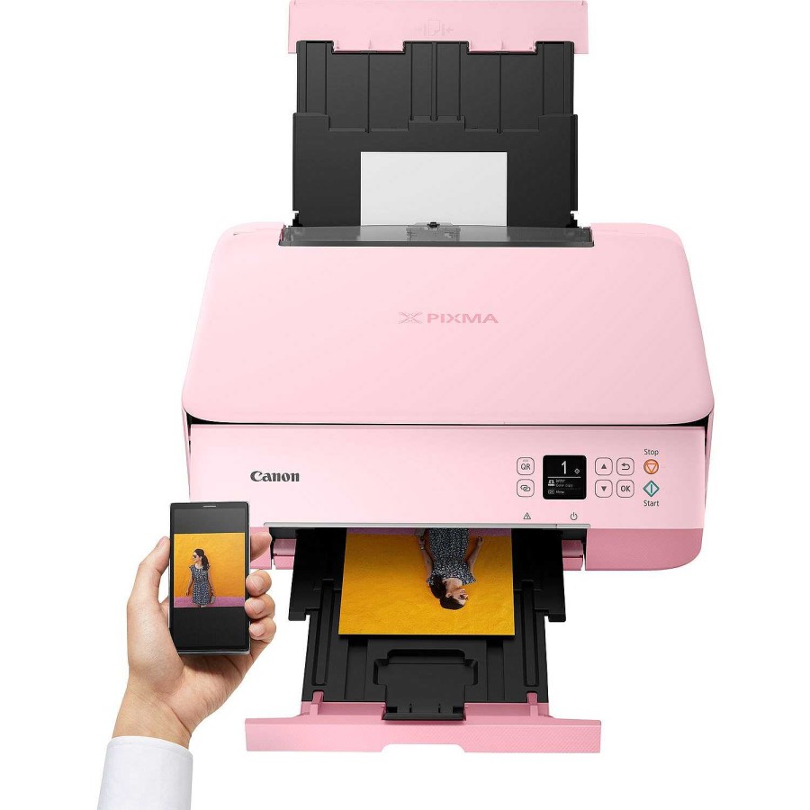 Canon Stampante Fotografica Wireless Inkjet A Colori Multifunzione Canon Pixma Ts5352A, Rosa Stampanti Per La Casa