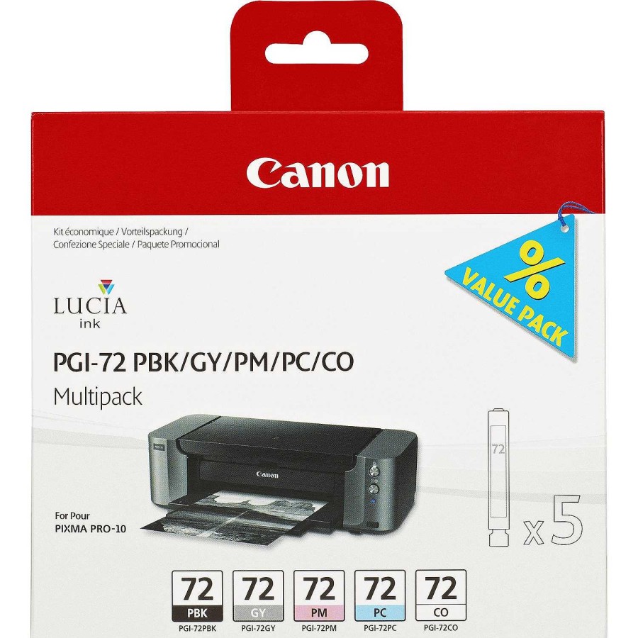 Canon Cartucce D'Inchiostro Multipack Canon Pgi-72 Pbk/Gy/Pm/Pc/Co D'Inchiostro