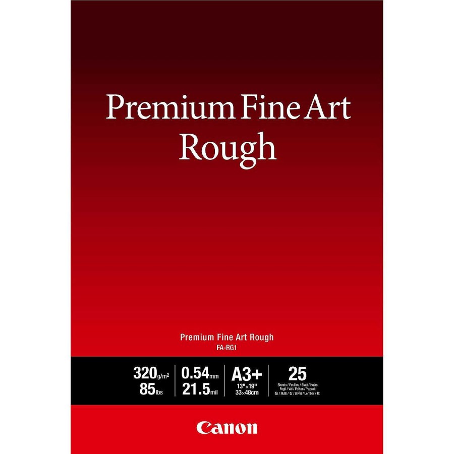 Canon Carta Canon Premium Fine Art Rough Fa-Rg1 A3+, 25 Fogli Carta