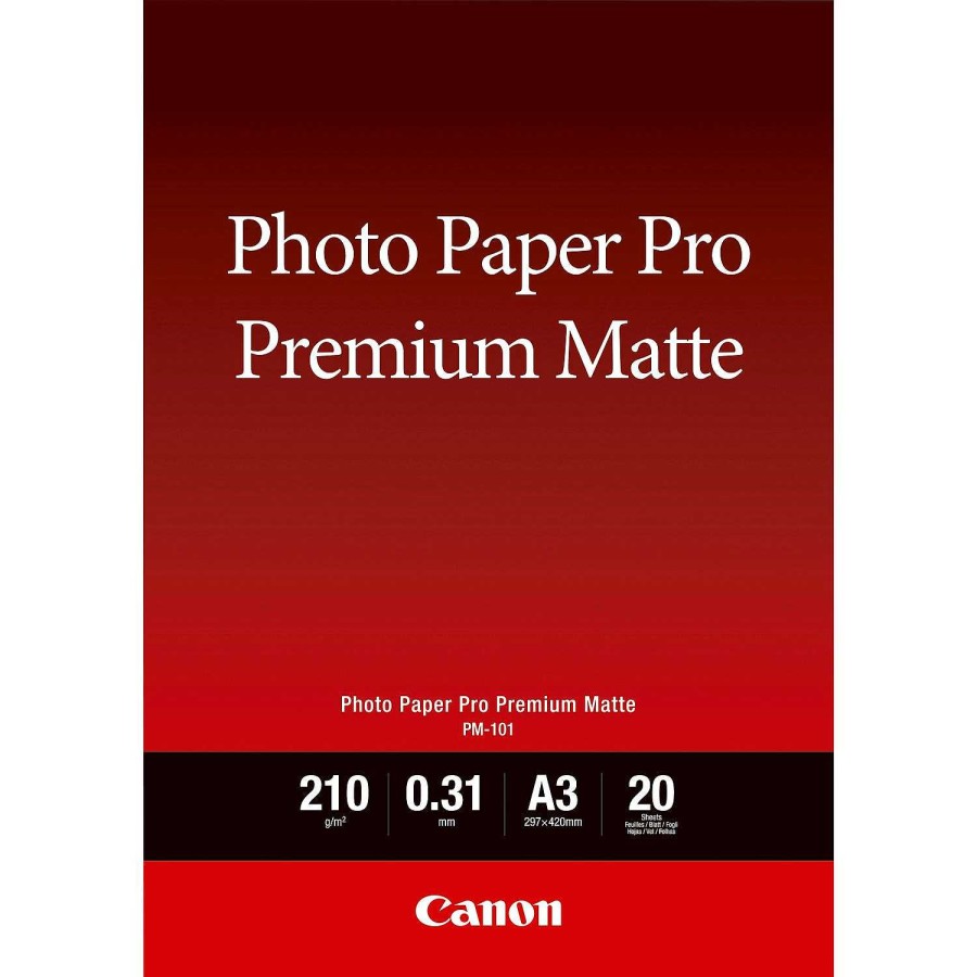 Canon Carta Fotografica Canon Premium Matte Pm-101 A3 - 20 Fogli Carta