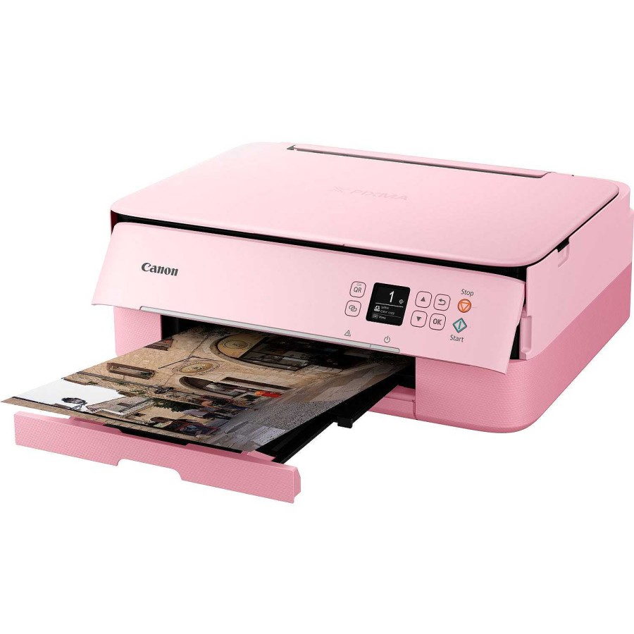 Canon Stampante Fotografica Wireless Inkjet A Colori Multifunzione Canon Pixma Ts5352A, Rosa Stampanti Per La Casa