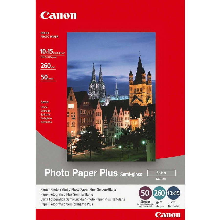 Canon Carta Fotografica Semi-Lucida Canon Sg-201 Plus 4X6" - 50 Fogli Carta